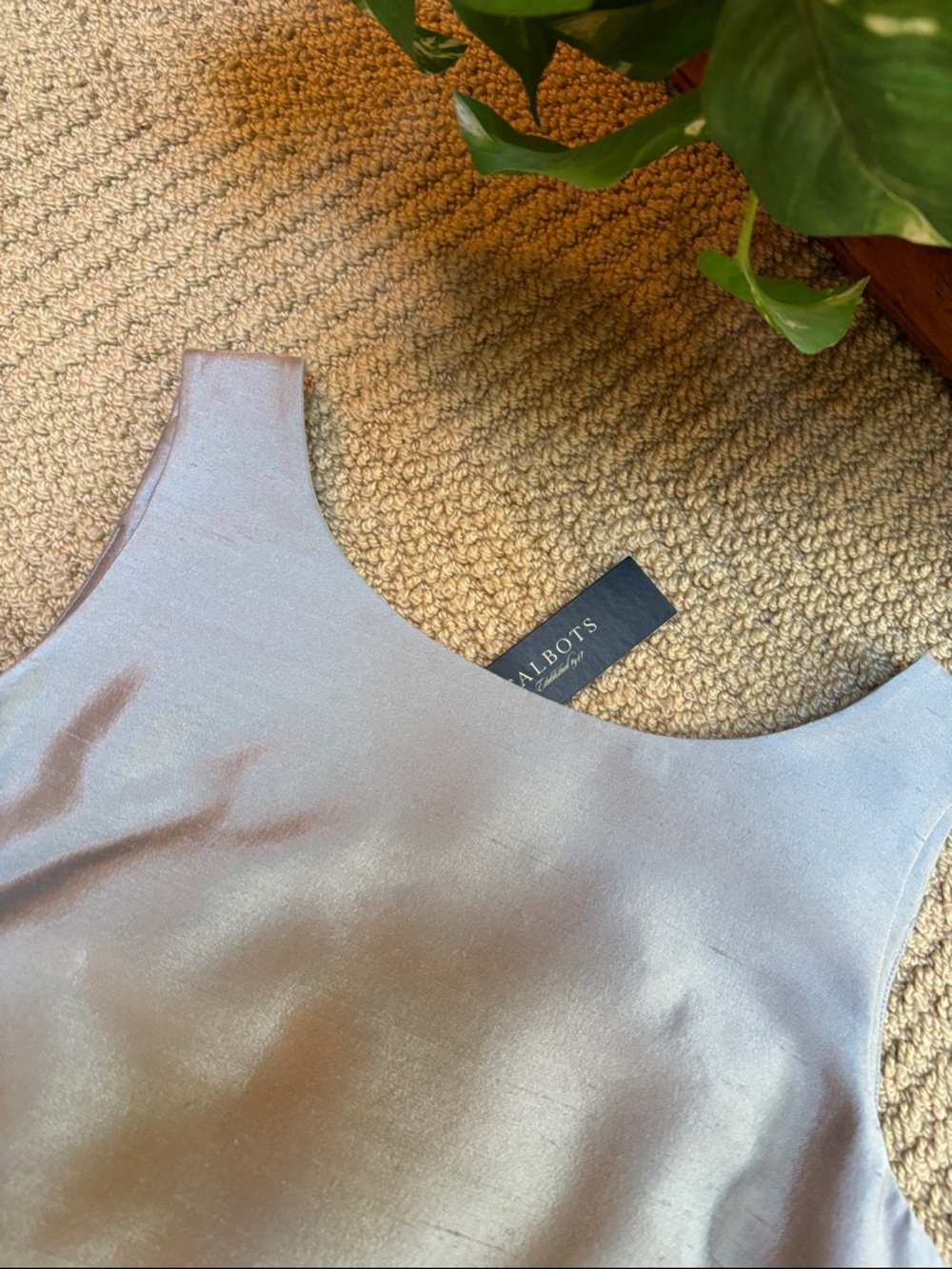 Talbots silk silver sheath dress - Picture 2 of 7